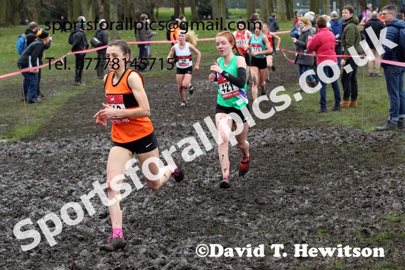Senior girls, 2020 New Balance English Schools Champs., Sefton Park, Liverpool. Photo: David T. Hewitson/Sports for All Pics